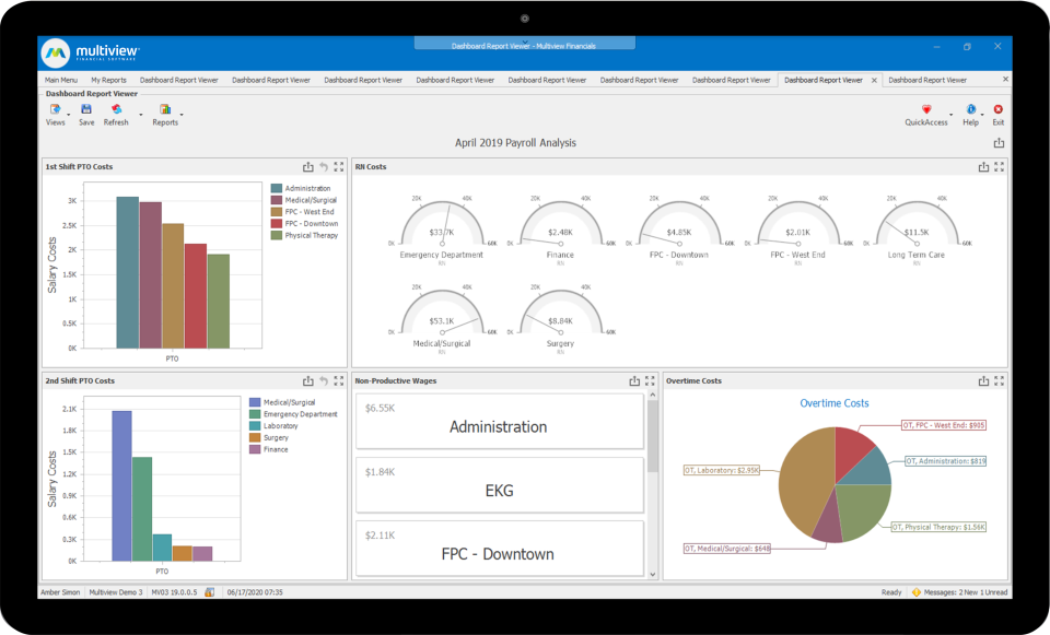 screenshot of Multiview ERP